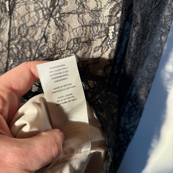 Alice + Olivia Lace Drop Waist Mini Dress - Picture 9 of 11